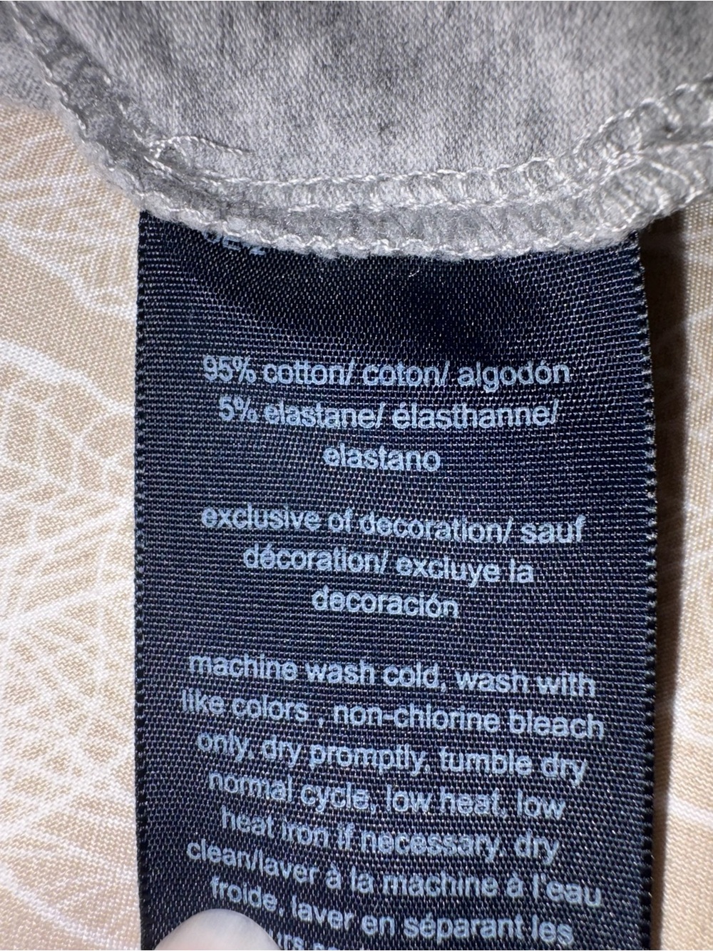 Tommy Hilfiger Gray Tee with Pink & Cream Colorblock - Picture 5 of 5